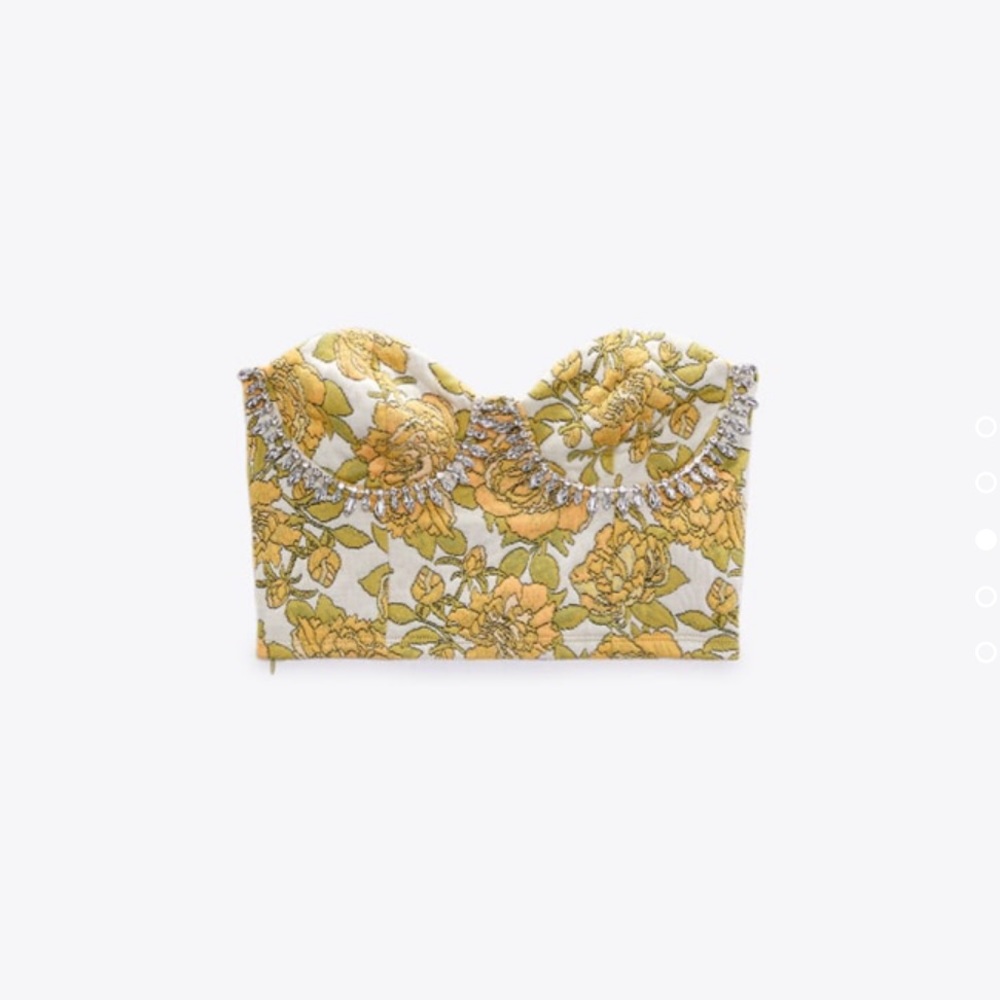 NWT Zara jewel jacquard top